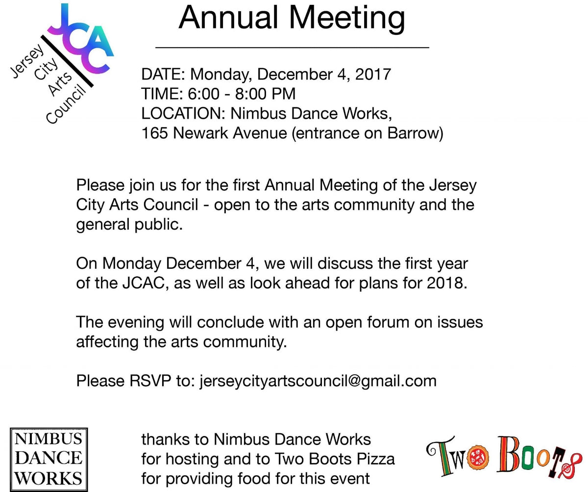 Jersey City Arts Council Annual Meeting